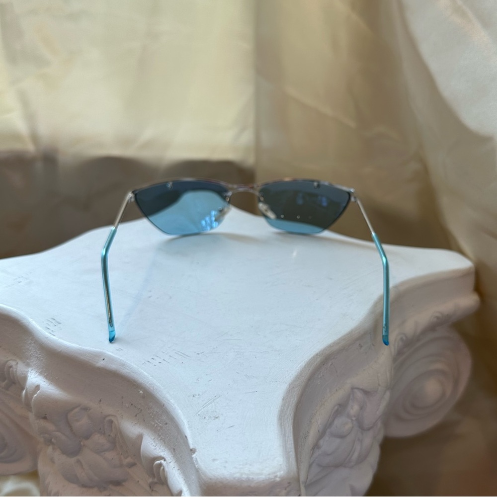 Christian Dior Flash RARE Vintage Y2K Rimless Sunglasses in Blue - Picture 6 of 14